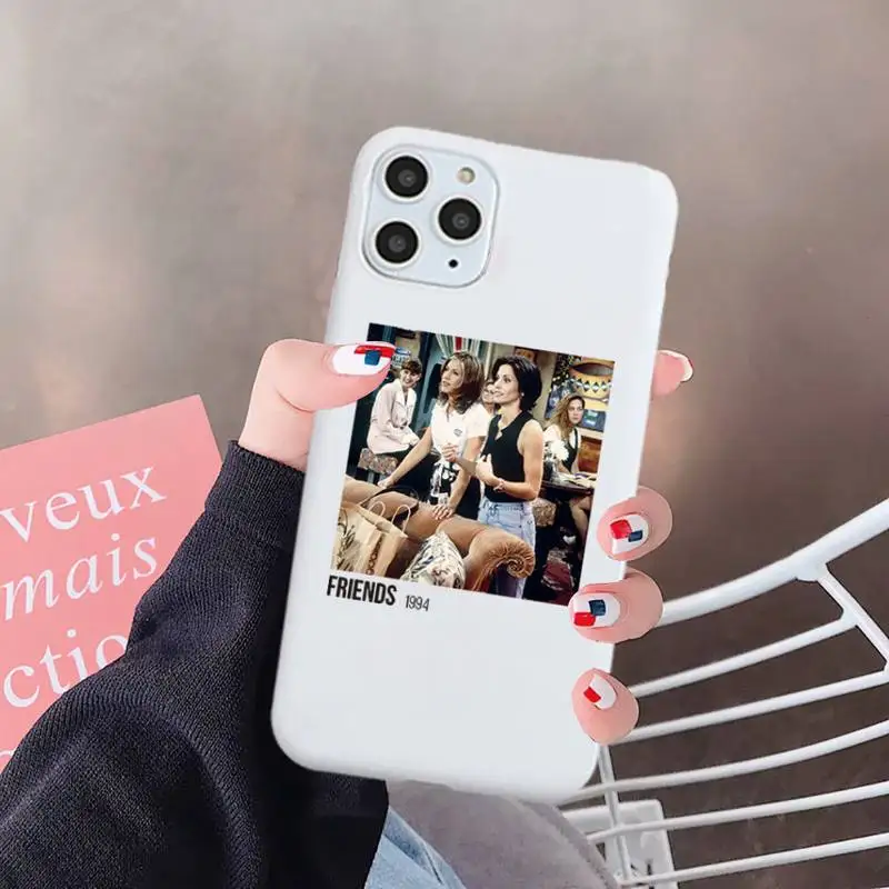 

friends TV aesthetic painting high quality Phone Case Candy Color for iPhone 6 7 8 11 12 s mini pro X XS XR MAX Plus
