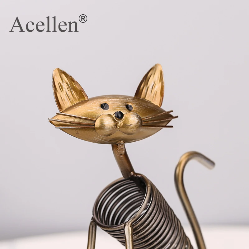 Три кошки фигурки ремесла три котята ручной работы металлическая коллекция