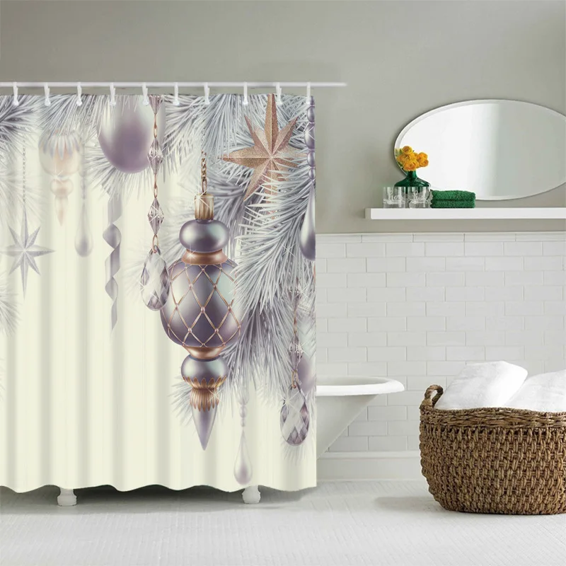 

Christmas shower curtain digital pattern size curtains bath