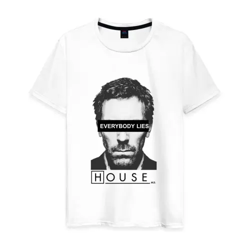 Мужская футболка хлопок Доктор Хаус | одежда