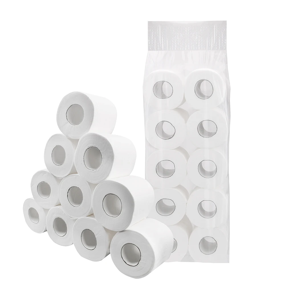 

Toilet Roll Paper 3 Layers Home Bath Kitchen Tissue Roll Wood Pulp 10 Rolls/Lot Skin-friendly Toilet Paper