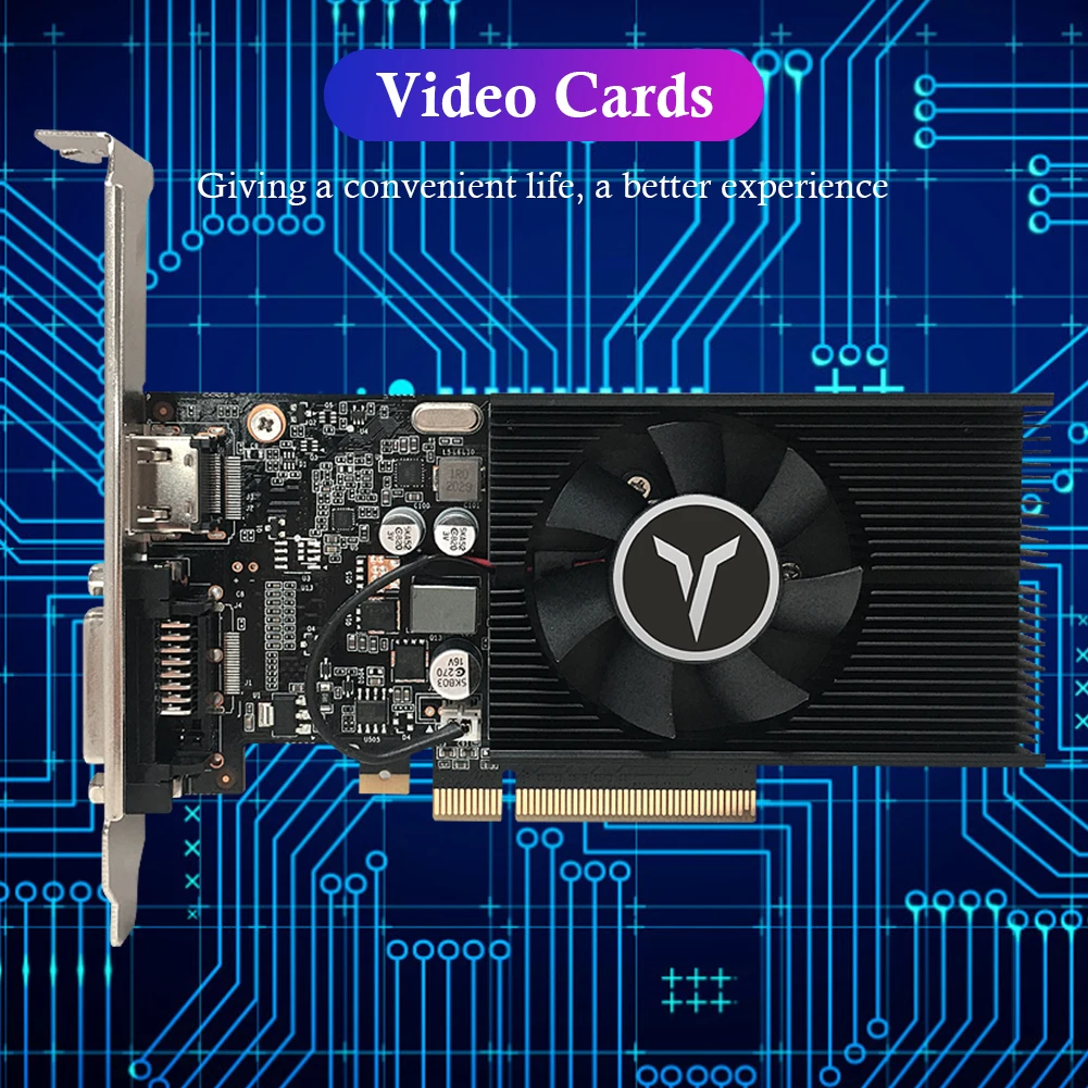 

Yeston GT1030 GPU 4G 64bit DDR4 Graphics Card 1152-1380MHz 14nm HDMI-compatible Video Graphics Cards for Gaming Desktop PC