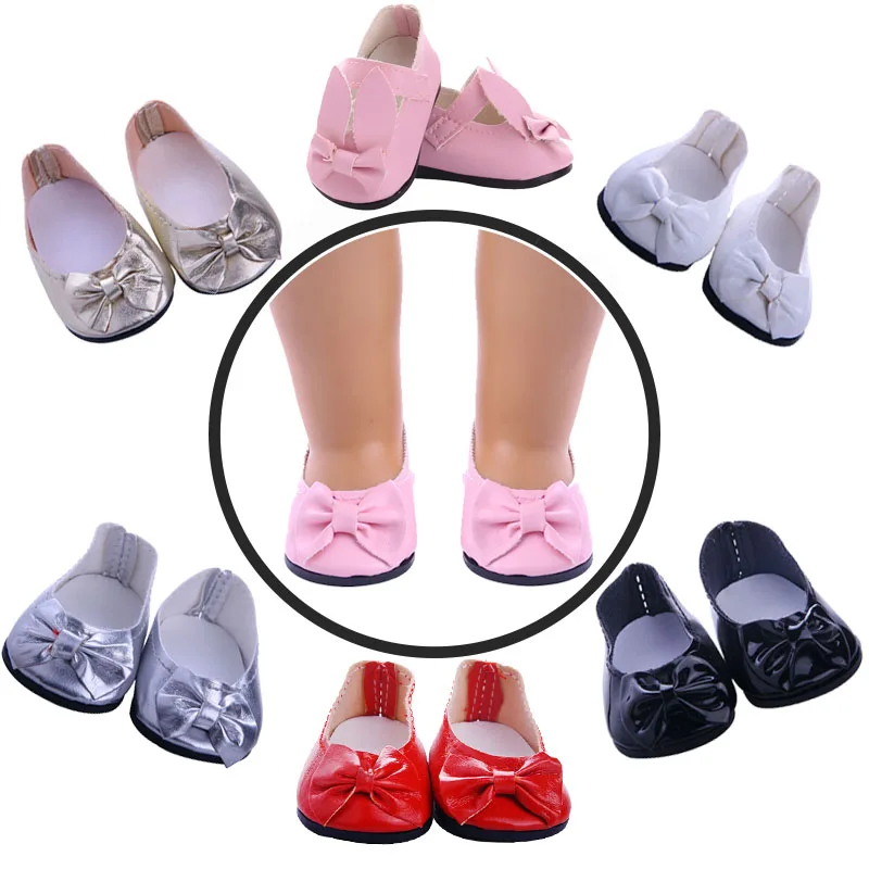 10 комплектов Горох Блестящие туфли с бантами для малышей Симпатичные 18 дюймовые
