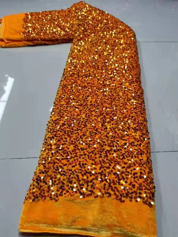 

New French Net Laces For Noble Lady Wedding Bride Dress Sequins Mateiral 2022 African Sequined Embroidered Mesh Lace Fabric