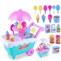 16pcs diy cake toy kitchen food pretend play candy ice cream cart for kid educational gift