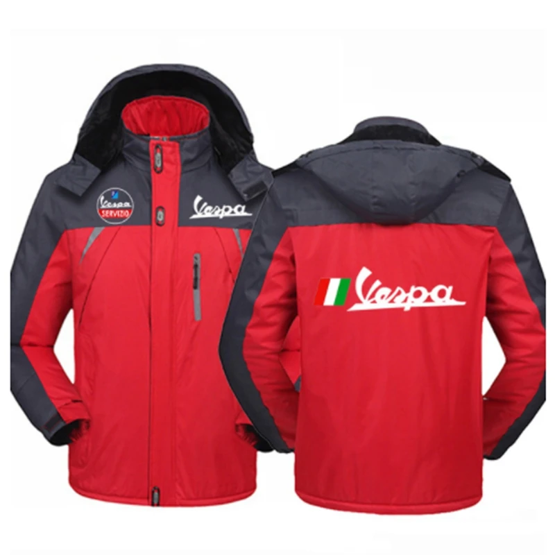 

2021 Winter Vespa Logo Thicken Windbreaker Coats Waterproof Warm Outdoor Couples Cold-Proof Mountaineering Clothing Jackets k