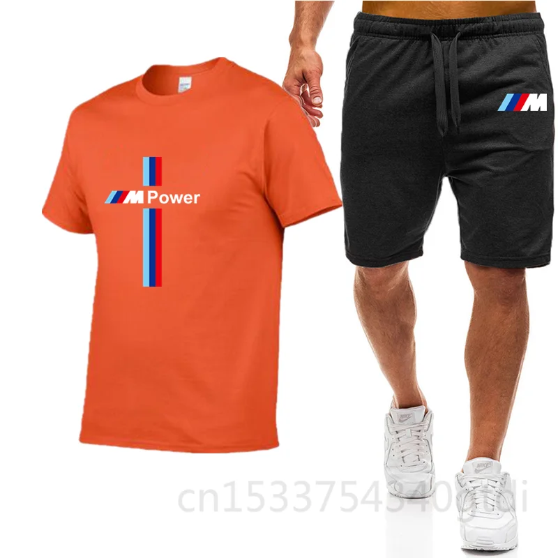

2021 brand suit 100% cotton fashion T-shirt pants men's sportswear summer wear men's short sleeve T-shirt casual pants