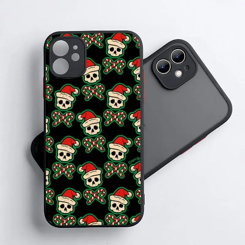 

Skull color art Phone Case Matte Transparent for iPhone 7 8 11 12 s mini pro X XS XR MAX Plus coque