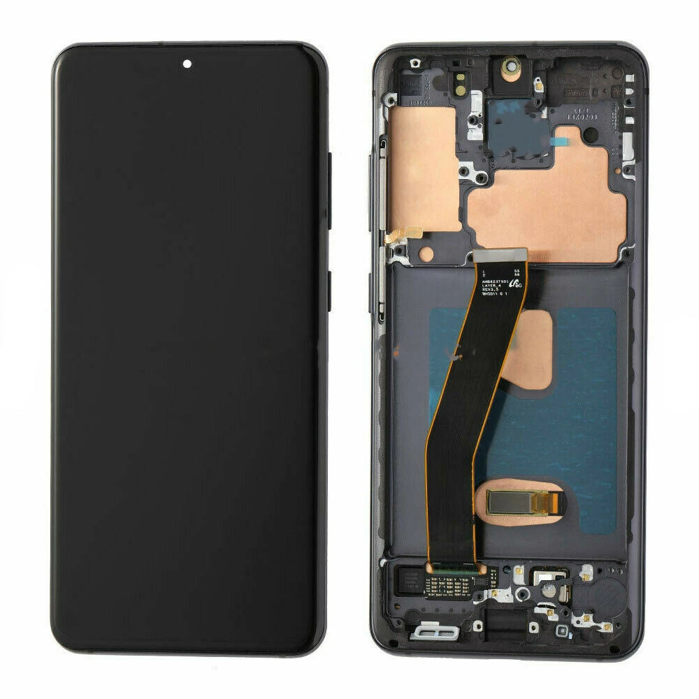 Pantalla t&aacute;ctil Original para Samsung Galaxy S20 LCD G980, G980F, G980DS, con Marco, digitalizador con l&iacute;nea o con puntos negros-1