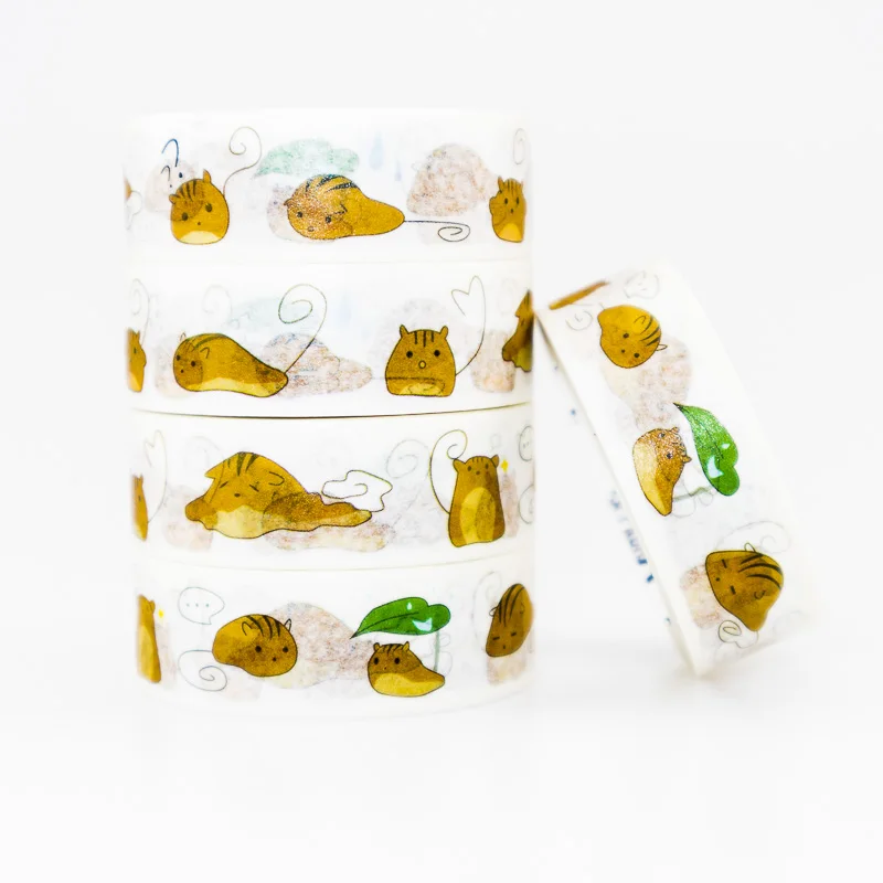 

Little Mouse Washi Tape DIY Office Stationery Masking Paper Tape Set Decorative Scrapbook Sticky Stickers 1PCS