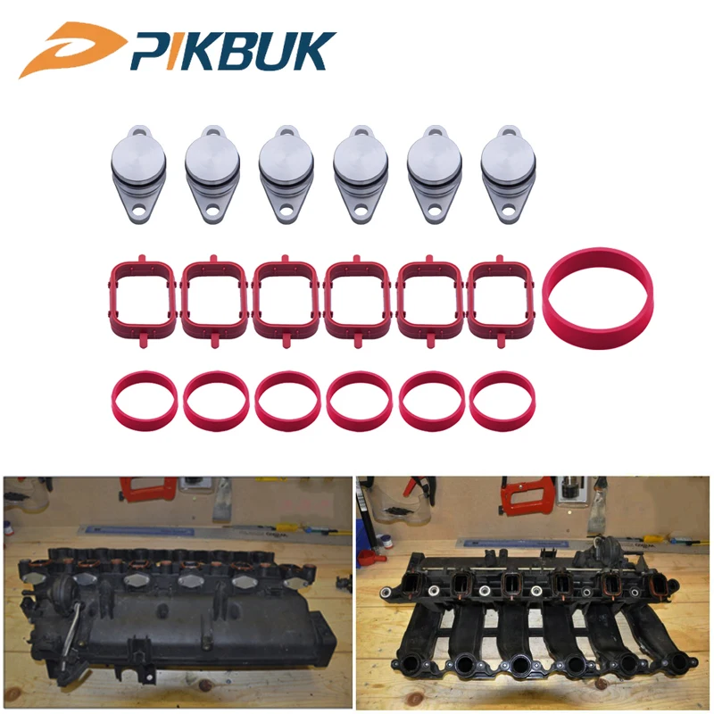 

6X33 6x22mm Auto Replacement Parts for BMW M57 Swirl Blanks Flaps Repair Delete Kit with Intake Gaskets Key Blanks