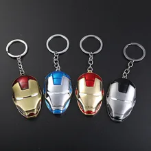 Marvel Movie Avengers Iron Man Hero Mask Zinc Alloy Keychain Bag Car Ornaments