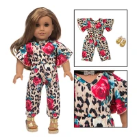 2021 new fashion big floral jumpsuit fit for american girl doll clothes 18 inch doll christmas girl giftonly sell clothes