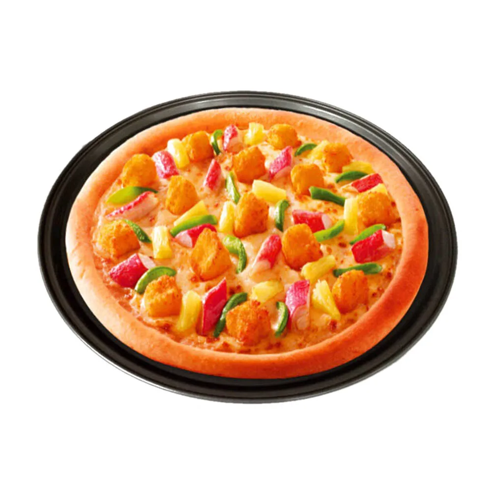 12 дюймовые шестерни с Сталь пиццы пресс форм антипригарный противень дышащими