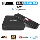 ТВ-приставка Mecool KM1 ATV Google Certified Android 10,0 Amlogic S905X3 Smart Android TV Prime Video 4K Dual Wifi 2T2R телеприставки
