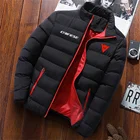 Мужская зимняя куртка с воротником-стойкой, однотонная плотная куртка Паркера, 2021