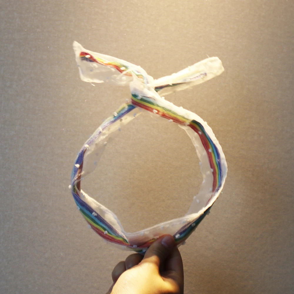 Лидер продаж 2020 простой классический Регулируемый Радужный ободок для волос