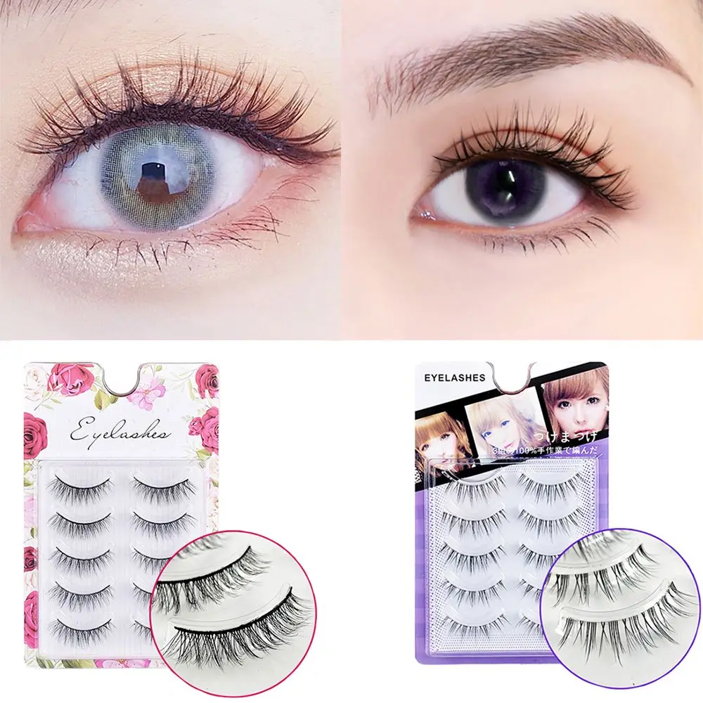 

Women Beauty Eye Makeup Tools Eyelash Extension Transparent Terrier Nature Fake eyelashes Crystal Terrier Eyelashes