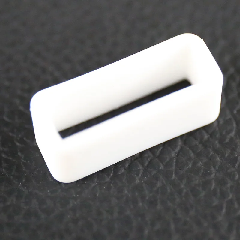 white Watchbands Strap Loop ring Silicone Rubber Watch Bands Holder Locker Wrist Watch Accessorie 14 16 18 20 22 24 26mm(2 packs - Цвет ремешка: white