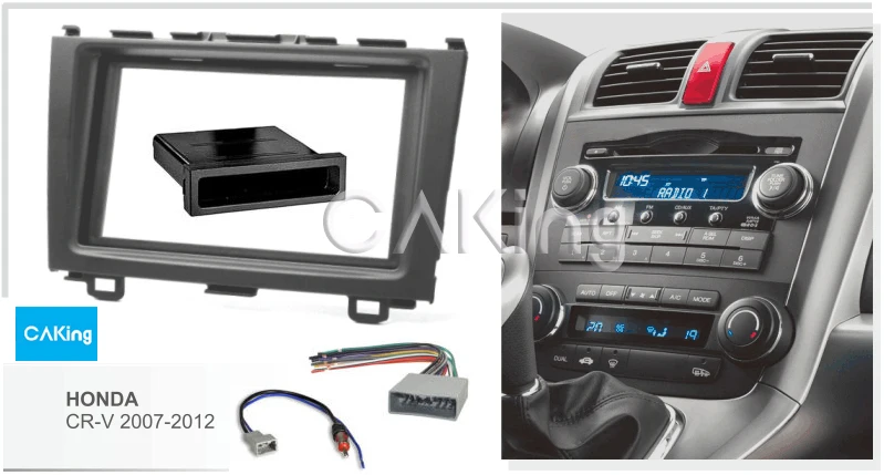 Одна/двойная Din Fascia радио Панель жгута антенна для Honda CRV 2007-2012 аудио рамка