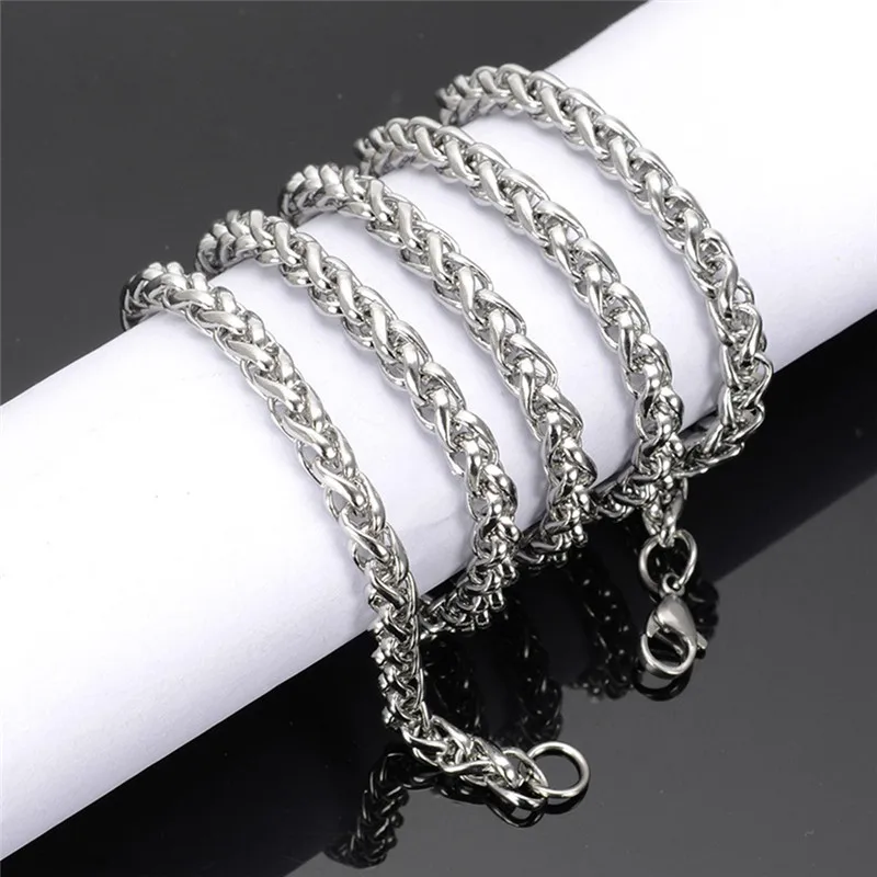 Wholesale cheap 4MM stainless steel keel chain necklace length 20-28inches fashion jewelry for men and women Top quality | Украшения и