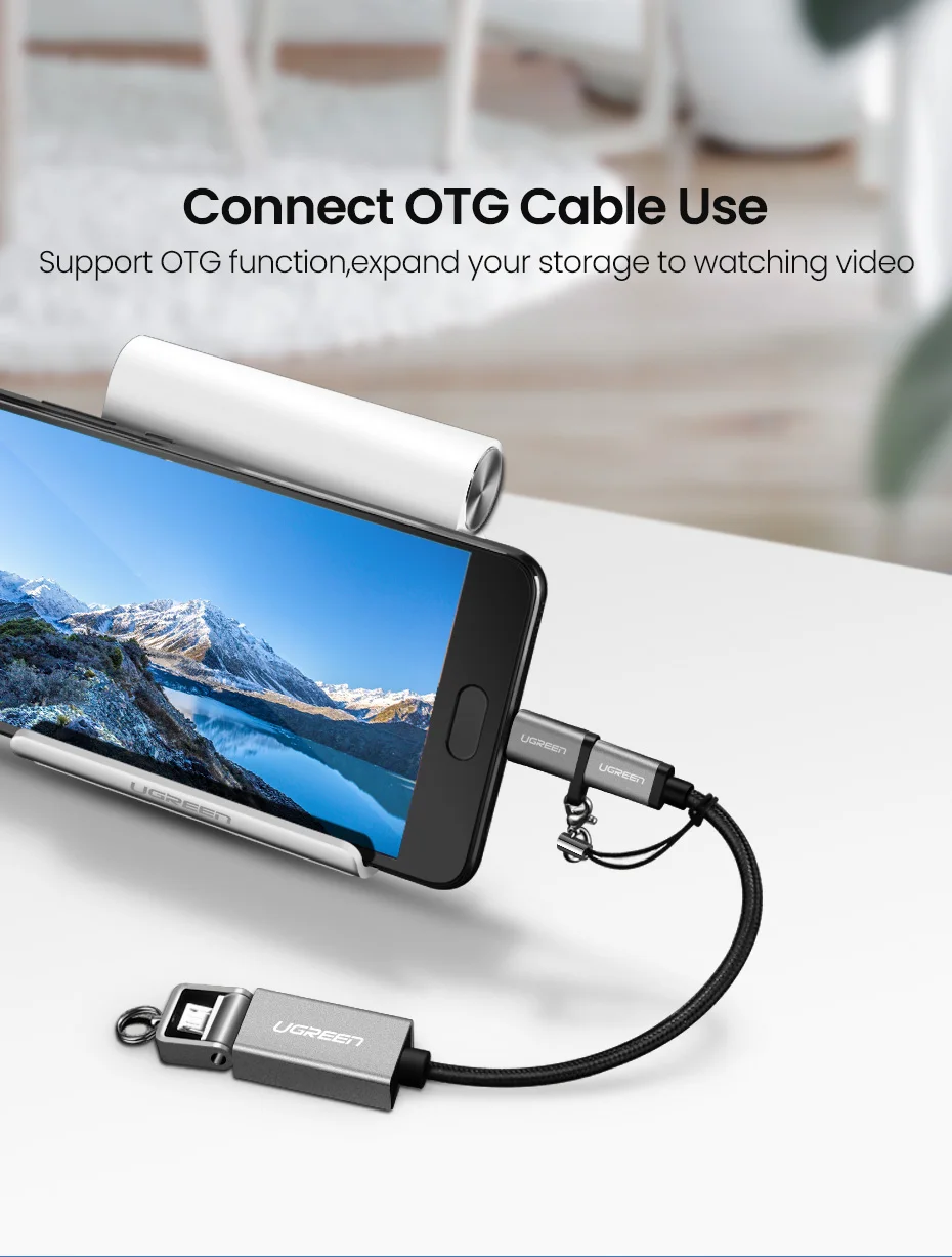 Ugreen usb c зарядное устройство usb type c штекер micro usb Женский адаптер зарядный кабель конвертер для samsung huawei xiaomi otg Android