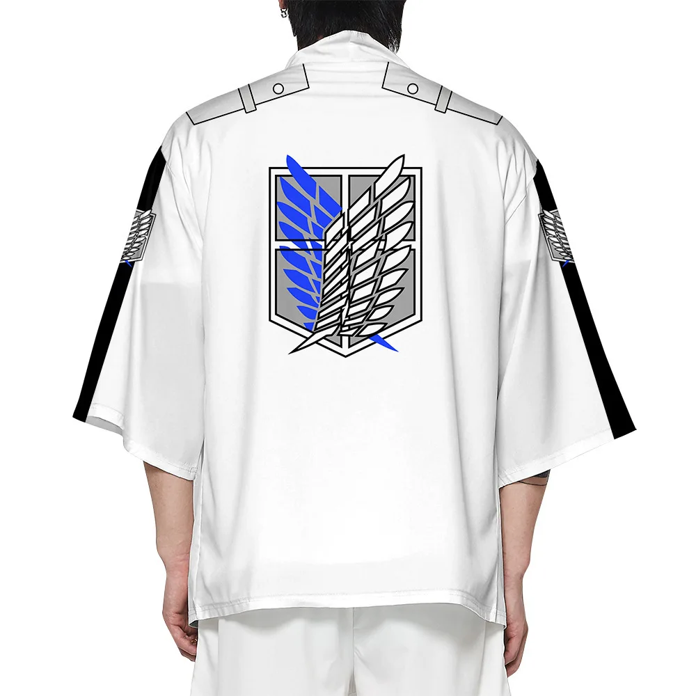 Кимоно для косплея Эрена джагера кардиган накидка Леви Аккермана хаори из аниме