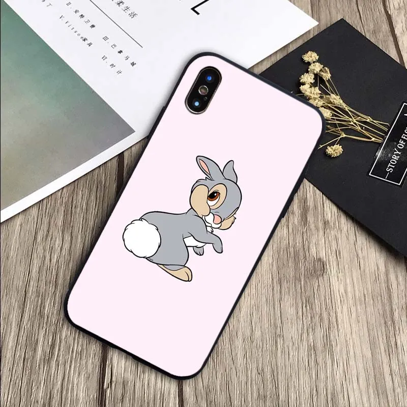Bambi Thumper чехол мягкий силиконовый черный ТПУ Телефон чехол для iPhone 6 6plus 7 8 plus 5 5S SE X XR XS Max - Цвет: H19071106-06.jpg