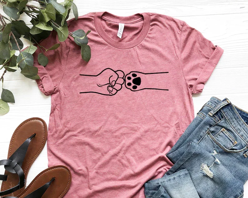 

Best Friend T-Shirt, Valentines Day Gift, Dog Mom, Fur Baby, Dog Dad, Dog Lover Gift, Holiday Pet Gift, Fist and Paw T-Shirt