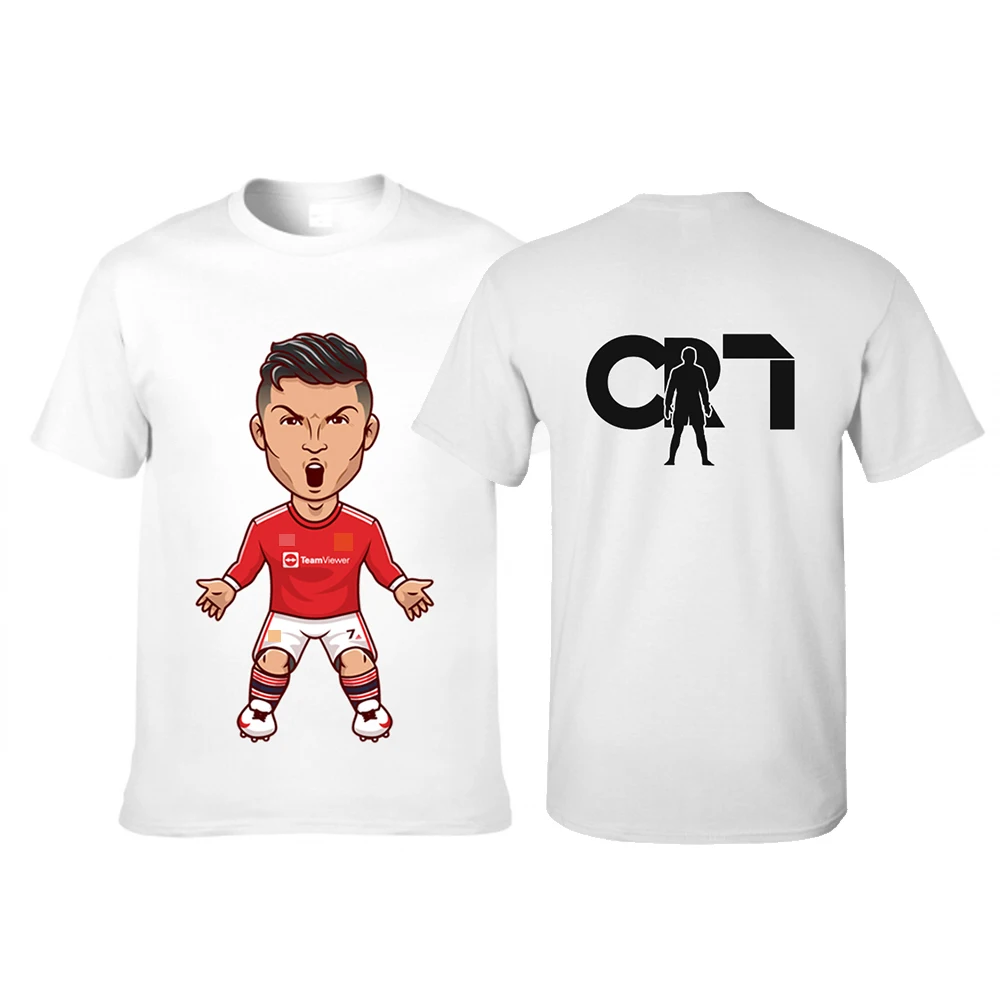 Футболка унисекс с коротким рукавом и 3D-принтом Криштиану Роналду | Мужская