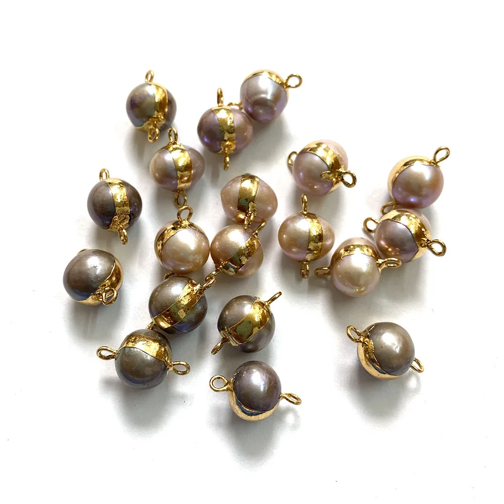 

Beautiful Double-hole Pearl Pendant Connector Temperament Improvement Can Be Handmade Gifts Holiday Gifts Surprise Wholesale