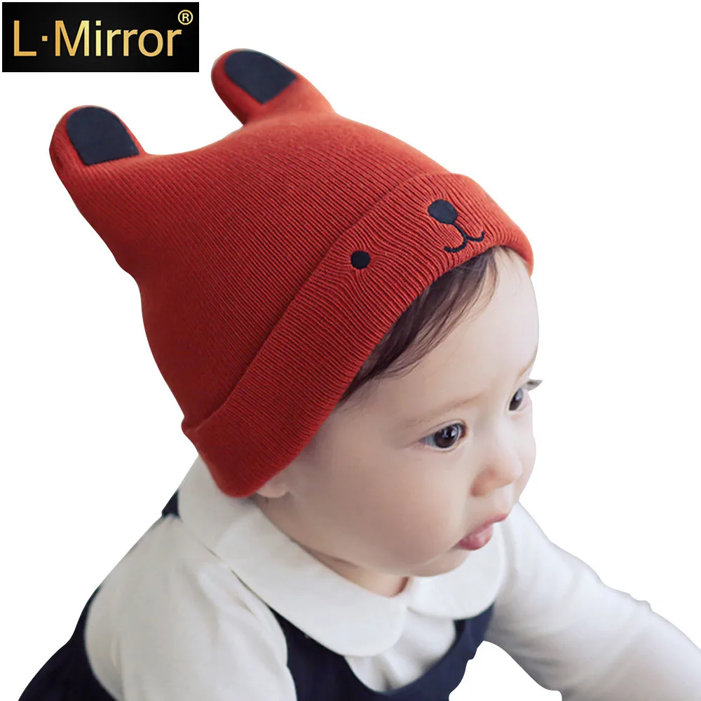 

L.Mirror 1Pcs Cute Knit Hats for Kids Girls Boys Winter Warm Cap