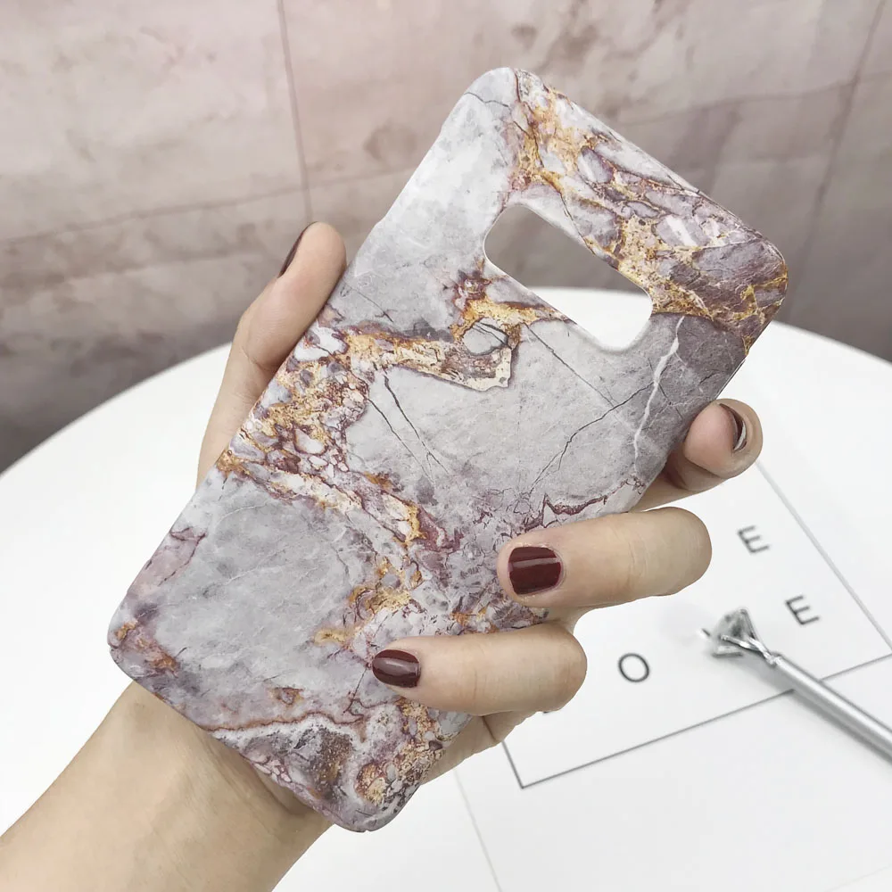 11 Ультра-тонкий Мрамор телефон чехол s для samsung Galaxy S10 S9 S8 Примечание 10 плюс S10E Note 8 9 S7 Edge Чехол Жесткий PC Матовая накладка на заднюю панель - Цвет: 11