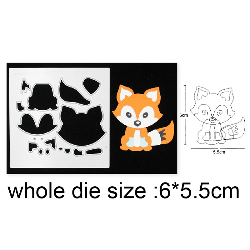 

2020 new Metal dies Stitching Fox Frame Cutting Dies Stencils For DIY Scrapbooking dies Album Card Decoration Embossing dies cut