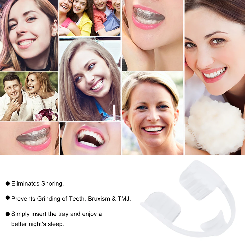 Универсальный противохрапящий мундштук для ночного сна против храпа