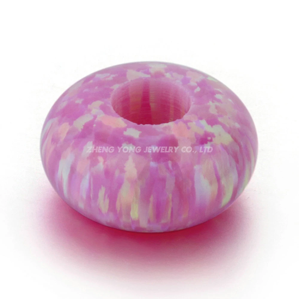 1 шт./лот 14 мм Синтетические опаловые бусины круглой формы с размером отверстия 5