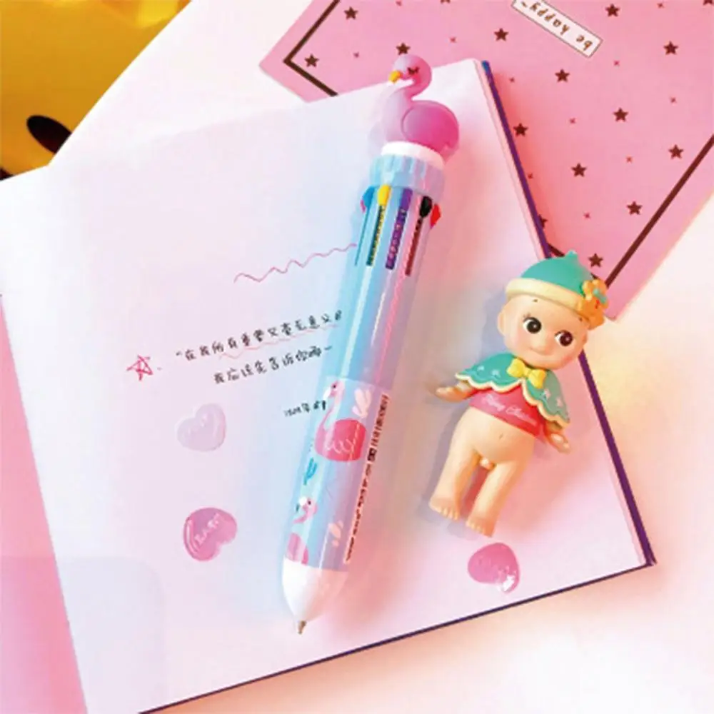 

Ballpoint Pen Cute Cartoon Gel Pen 10 Colors Multifunction Retractable Roller Ball Pen School Office Stationery Supply