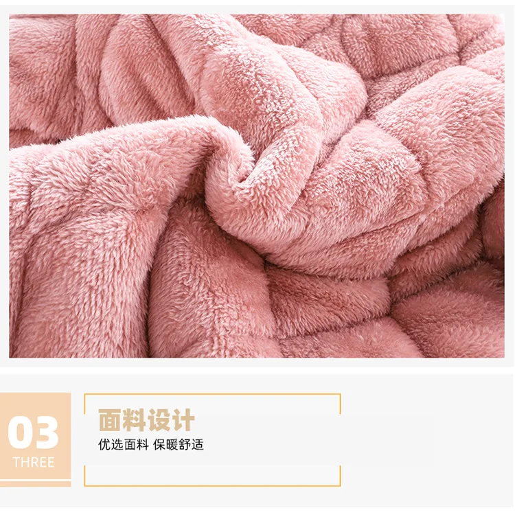 Pijamas Kawaii gruesos de felpa para padres e hijos, ropa de franela de manga larga para mantener el calor, bonitos dibujos animados, para el hogar y la familia, Invierno-4