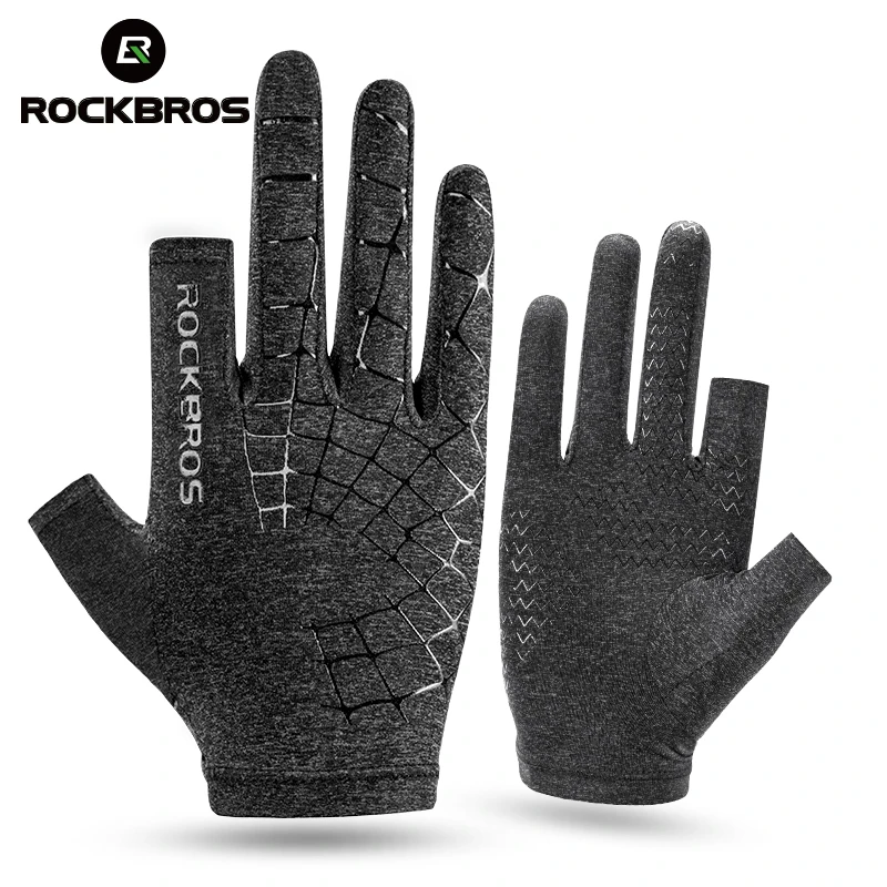 Велосипедные перчатки ROCKBROS шелковые митенки с закрытыми пальцами для сенсорных