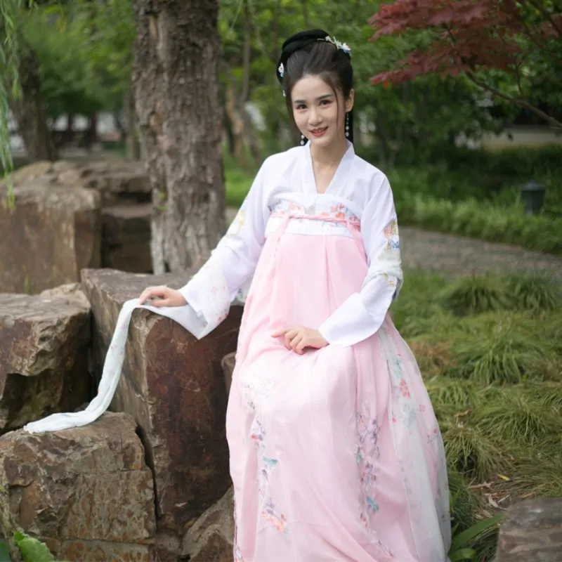 

Hanfu summer dress female costume daily improvement cosplay students Chinese style temperament elegant fresh and elegant style