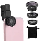 3 в 1 объектив рыбий глаз широкоугольный макрообъектив рыбий глаз 0.67x широкоугольный зум-объектив рыбий глаз макрообъективы комплекты для камеры с зажимом объектив