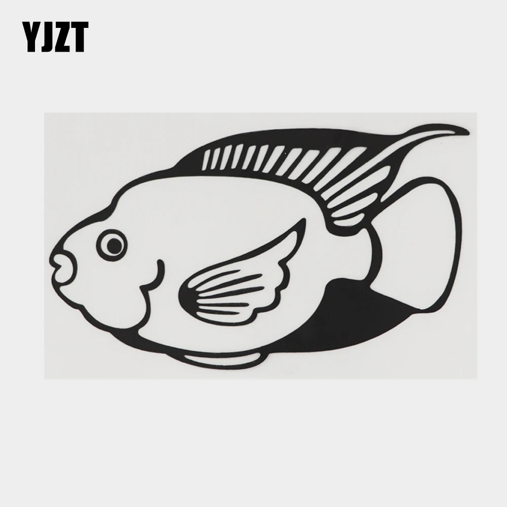 

YJZT 16,3 см × 9,3 см Виниловая тропическая наклейка на автомобиль с морскими животными 18A-0111