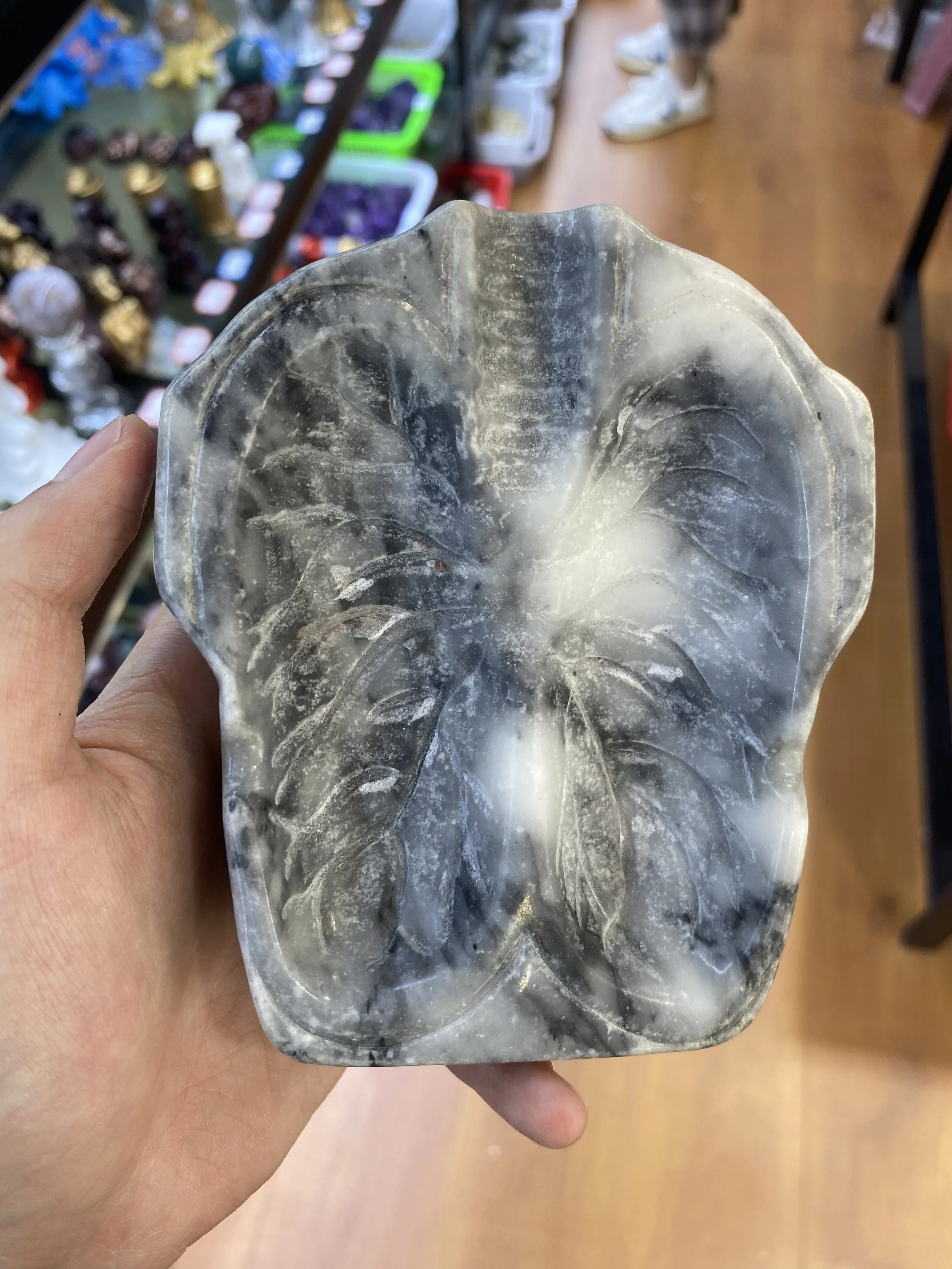 

High Quality Natural Ashtray hand-carved crystal healing stone DIY home decoration LU