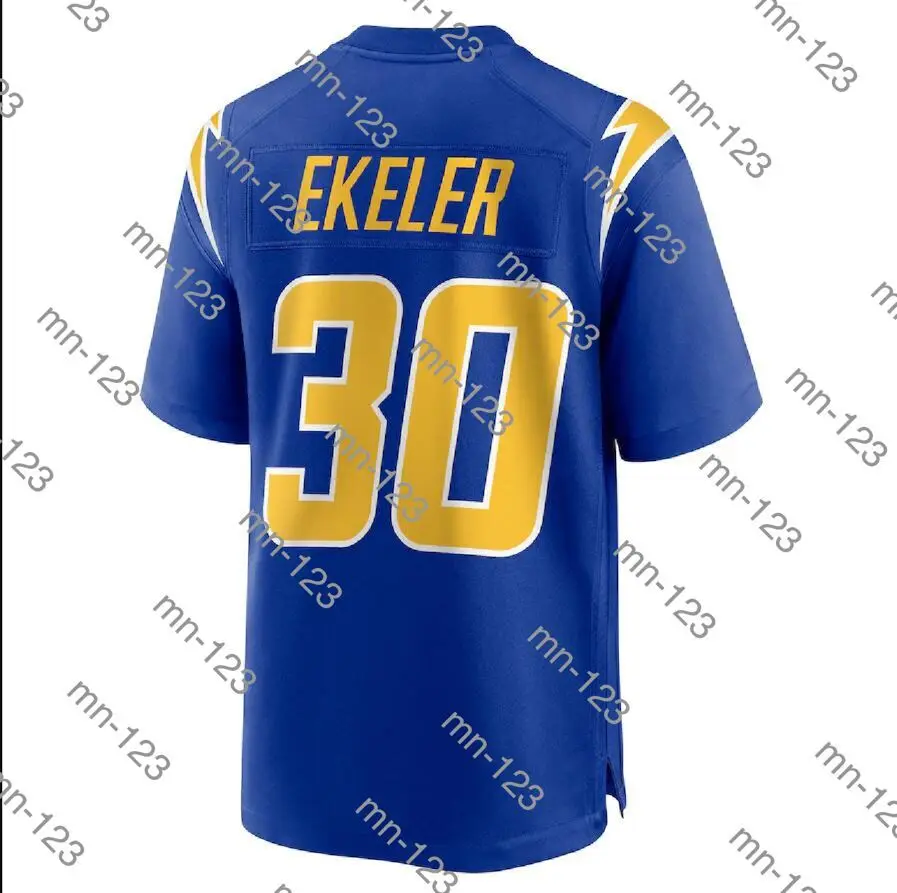 

embroidery American Jersey Austin Ekeler Men Women Kid Youth Royal Los Angeles Football Jersey
