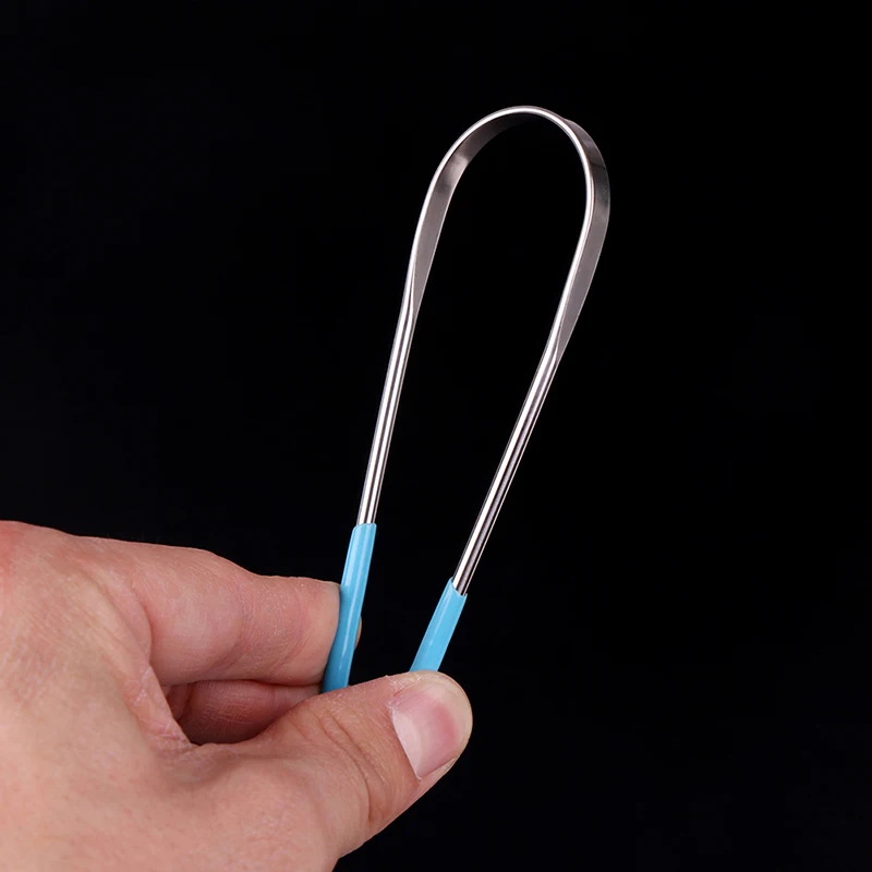 

Stainless Steel Tongue Scraper Cleaner Fresh Breath Cleaning Coated Tongue Toothbrush Dental Oral Hygiene Care Tools New