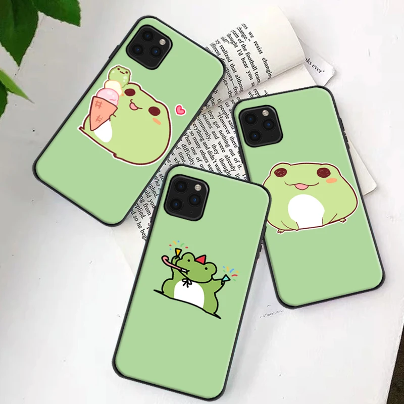 

Funny Animal Frog Phone Case For iPhone 6 6S 7 8 X XS XR XS Max 11 12 13 13 Pro Mini SE 2020 Soft TPU Silcone Cover Coque Capa