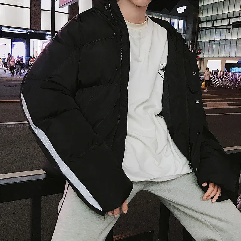 2019 осень и зима новая мужская пуховая куртка со шнуровкой низкий толстый каблук