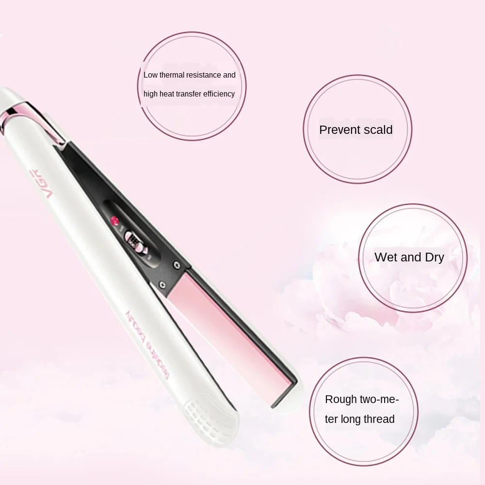 

VGR Hair Curler Foreign Trade Hair Straightener for Curling Or Straightening Cross-Border Splint Curler Straightening Device