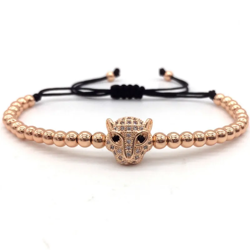 Модный браслет с шармами в виде головы леопарда 2020 мужской роскошный