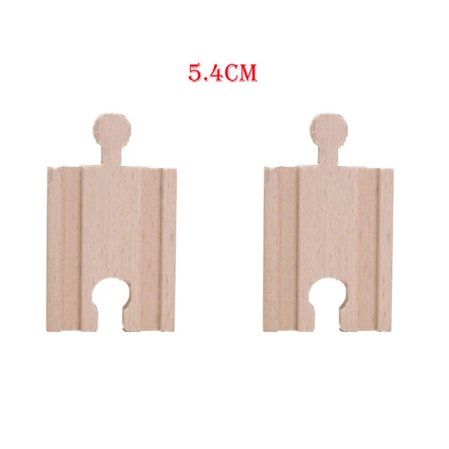 4 5.4cm 10pcs 10 шт./компл. деревянный прямой трек деревянный поезд набор треков деревянные аксессуары для поезда трек - Цвет: 4 5.4cm 10pcs